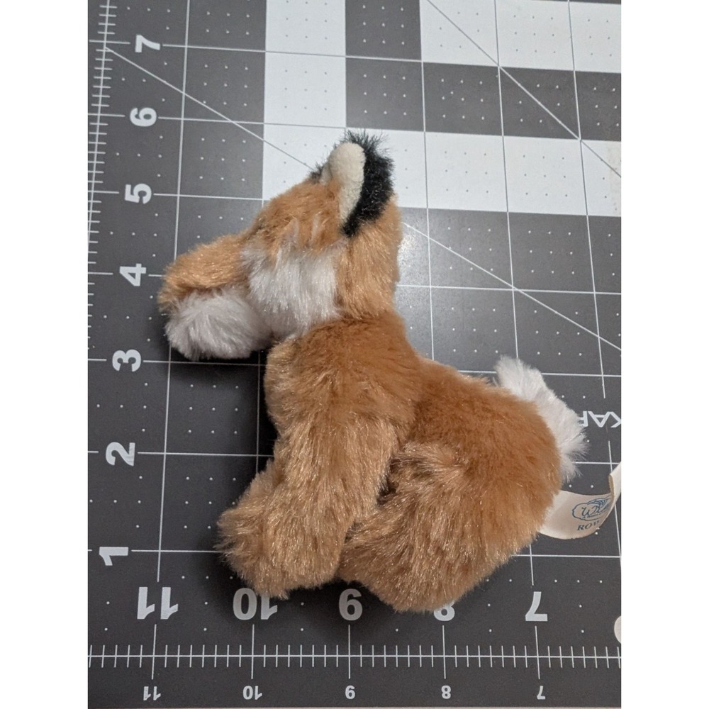 Wishpets 2016 ROWTAG Terrier Dog Plush 4" Mini‎ hugger red white black